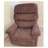 Burgundy Upholstered Recliner Chair