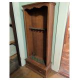 Wooden Gun Cabinet with Green Felt Details