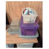 Storage Bins With Craft Supplies