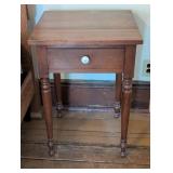 Wooden Side Table with Single Drawer