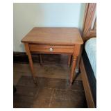 Wood Side Table with Single Drawer
