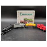 Die-Cast Train Set with Shell Tanker and Streetcar