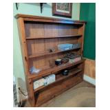 Wood Shelving Unit with Multiple Tiers