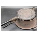 Vintage Griswold Cast Iron Waffle Iron Set