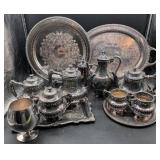 Silver-Plated Tea and Serving Items