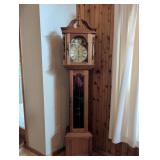 Wooden Case Grandfather Clock With 
