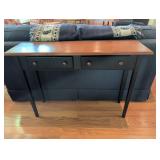 Wood Console Table With Two Drawers