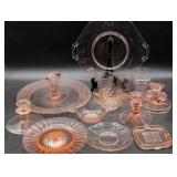 Pink Depression Glass Tableware
