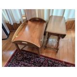 Wooden Drop-Leaf Table and Butler