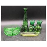 Green and Yellow Glassware