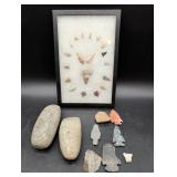 Framed Western Gem Points, Stone Tools & Arrowhead
