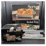 Tableware Including Duo-Server and Relish Tray