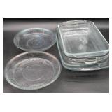 Clear Glass Baking Dishes and Pie Plates