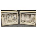 Lenox Boxed Sets of Floral and Beaded Bud Vases