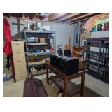 Room Contents with Shelving, Furniture, and Electr