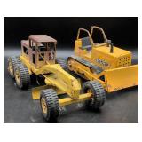 Two Vintage Structo and Nylint Construction Toys