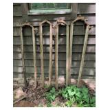 (4) Metal/Wood Antique Head gates