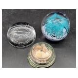 Three Glass Paperweights