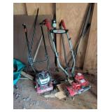 Two Gas-Powered Honda FG110 Garden Tillers