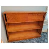 Wood Bookcase with Sliding Doors, Upstairs