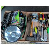 Toolbox With Hand Tools and Spotlight