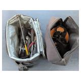 Two Tool Bags With Hand Tools and Tape