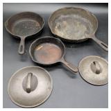 Three Taiwan Cast Iron Skillets