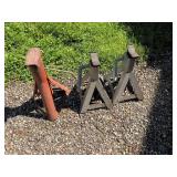 Steel Jack Stands and Pipe Support Trio