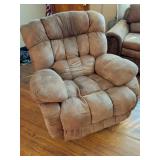 Plush Brown Upholstered Recliner Chair