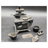 Cast Iron Toy Stove with Accessories
