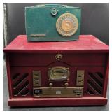 Electro Brand Turntable and GE Radio