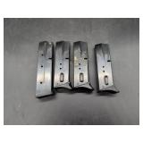 Four 9mm Pistol Magazines