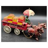 Cast Iron Coca-Cola Horse-Drawn Wagon Toy