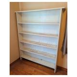 White Painted Wooden Bookshelf 62x50x11 in