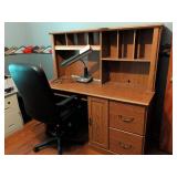 Pressed Board Desk with Hutch and Chair