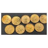 (9) Sacagawea Dollar Coins, 2000
