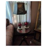 Round Wooden Tripod Pedestal Side Table