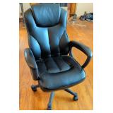 Black Faux Leather Office Chair