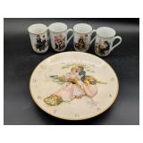Norman Rockwell Clock and Mug Set