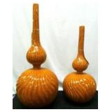 Orange Twist Vases