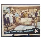 Lobby card, unnumbered, "Man from Music Mountain"