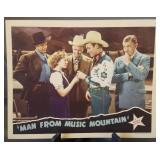 Lobby card, unnumbered, "Man from Music Mountain"