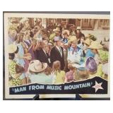 Lobby card, unnumbered, "Man from Music Mountain"