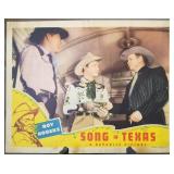 Lobby card, unnumbered, "Song of Texas"