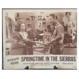 Lobby card, "Springtime in the Sierras", revival