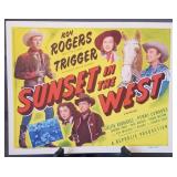 Lobby card #1, "Sunset in the West", re-release