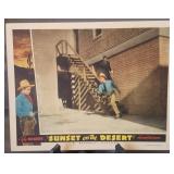 Lobby card, unnumbered, "Sunset on the Desert"