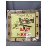 Vintage Holland dairy foods clock