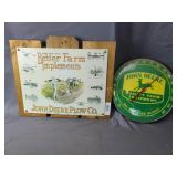 John Deere thermometer & metal sign