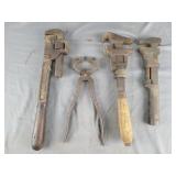 Vintage wrenches & fence pliers